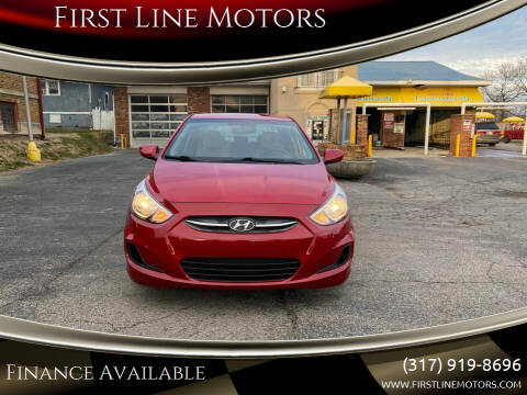 2016 Hyundai Accent for sale at First Line Motors in Jamestown IN