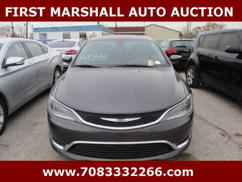 2015 Chrysler 200 for sale at First Marshall Auto Auction in Harvey IL