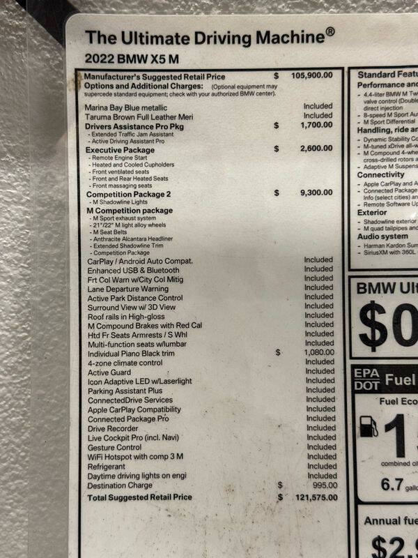 2022 BMW X5 M