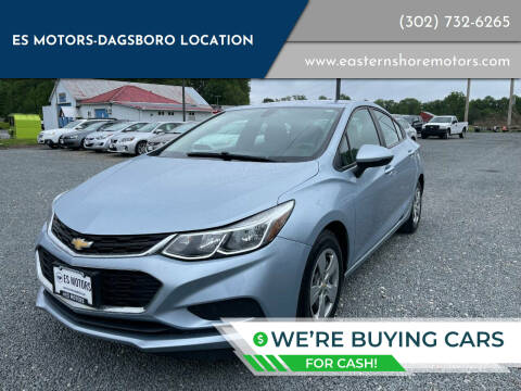 2017 Chevrolet Cruze for sale at ES Motors-DAGSBORO location in Dagsboro DE