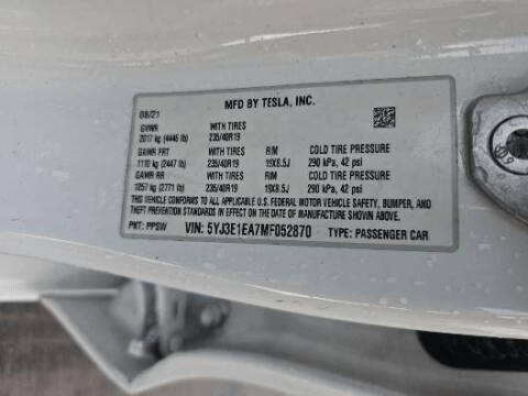 2021 Tesla Model 3 Standard Range Plus