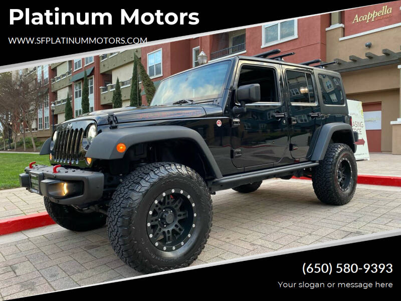 2015 Jeep Wrangler Unlimited for sale at Platinum Motors in San Bruno CA