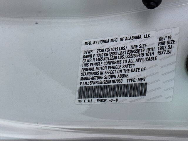 2019 Honda Odyssey Elite