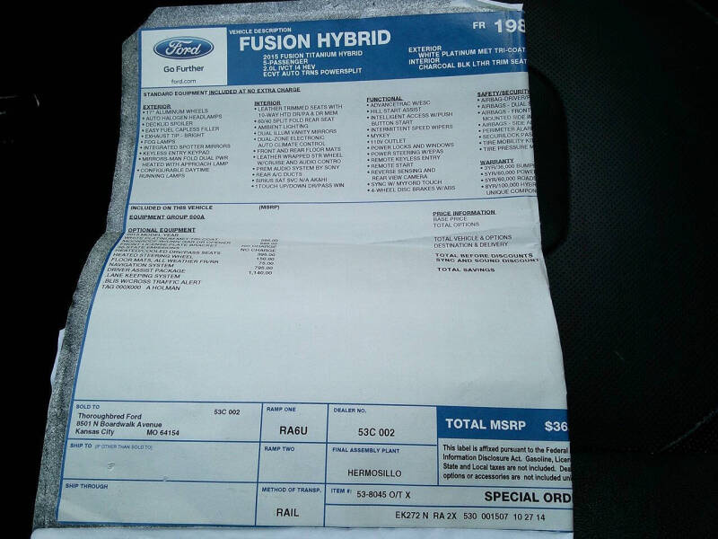 2015 Ford Fusion Hybrid Titanium