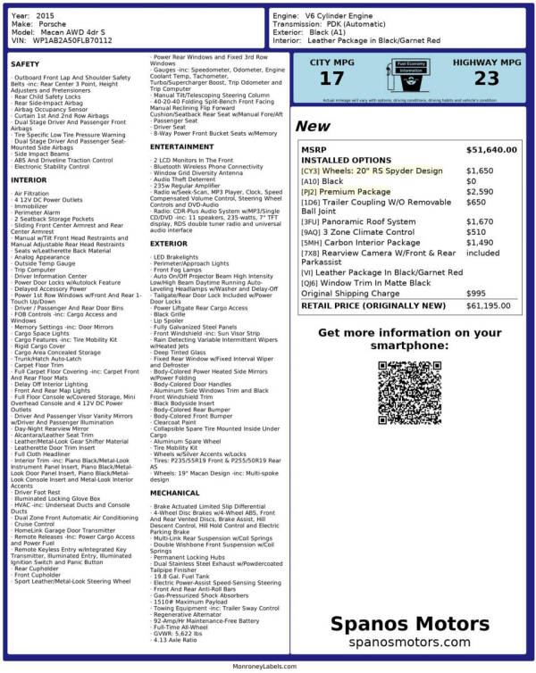 2015 Porsche Macan S