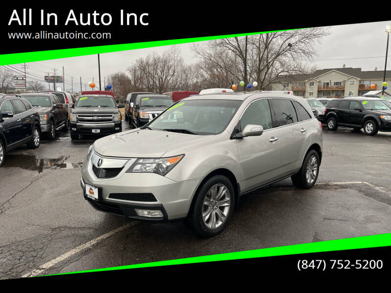 2012 Acura MDX for sale at All In Auto Inc in Palatine IL