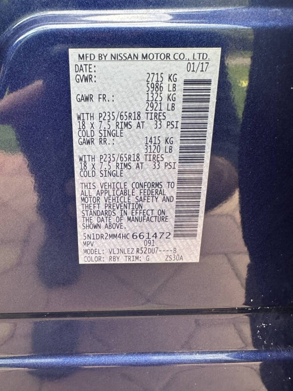 2017 Nissan Pathfinder SV