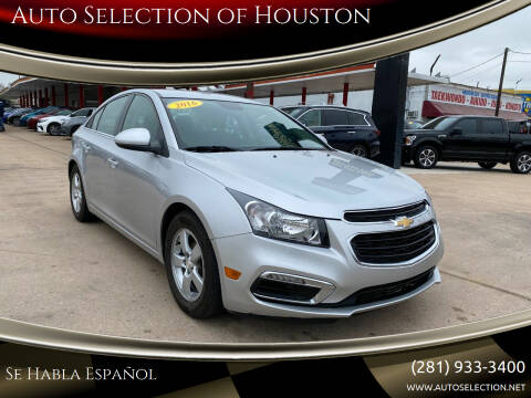 2016 Chevrolet Cruze Limited for sale at Auto Selection of Houston in Houston TX