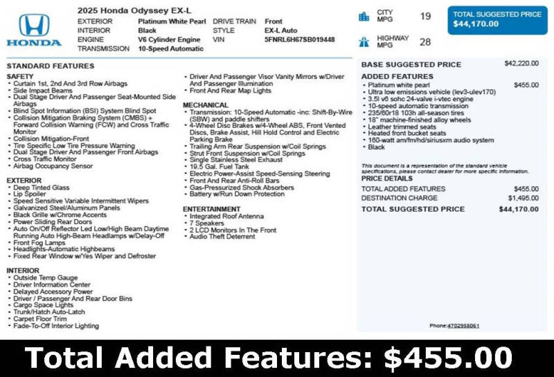 2025 Honda Odyssey EX-L