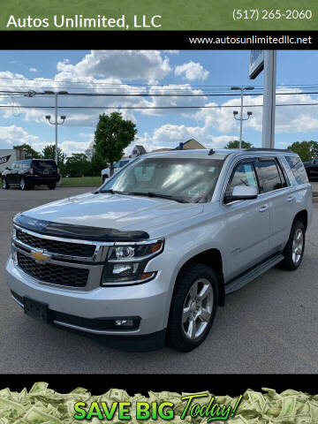 2015 Chevrolet Tahoe for sale at Autos Unlimited, LLC in Adrian MI