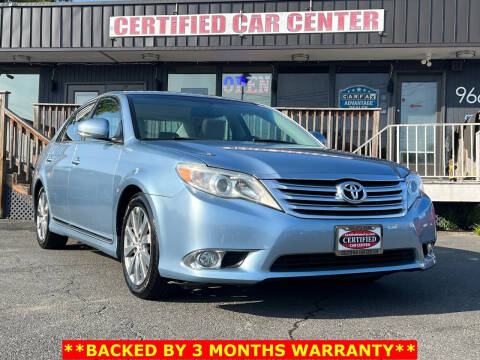 2011 Toyota Avalon for sale at CERTIFIED CAR CENTER in Fairfax VA