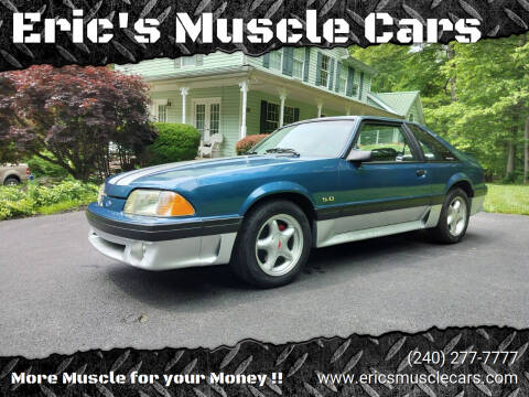 1988 Ford Mustang for sale at Eric's Muscle Cars in Clarksburg MD