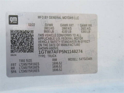 2022 GMC Savana 2500