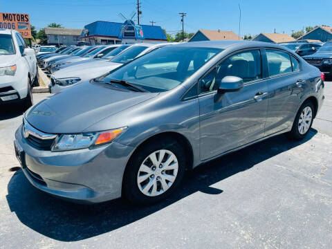 2012 Honda Civic for sale at Sunset Motors in Manteca CA