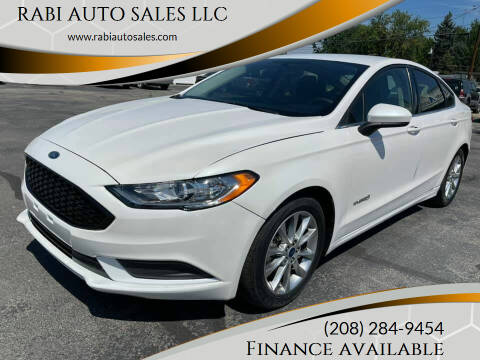 2017 Ford Fusion Hybrid for sale at RABI AUTO SALES LLC in Garden City ID