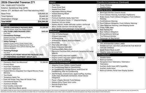 2026 Chevrolet Traverse Z71