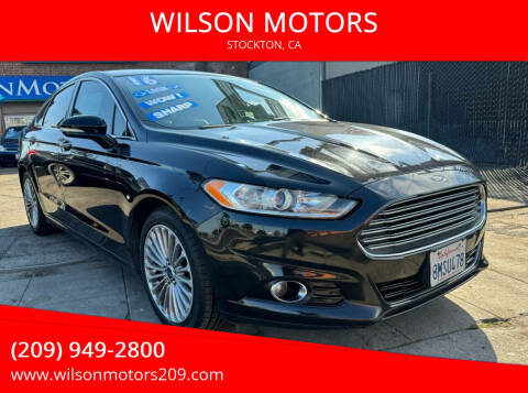 2016 Ford Fusion for sale at WILSON MOTORS in Stockton CA