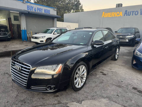 2013 Audi A8 L for sale at America Auto Wholesale Inc in Miami FL