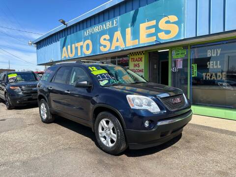 2012 GMC Acadia for sale at Affordable Auto Sales of Michigan in Pontiac MI