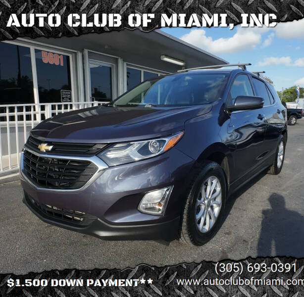 2018 Chevrolet Equinox for sale at AUTO CLUB OF MIAMI, INC in Miami FL