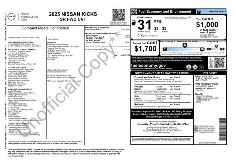 2025 Nissan Kicks SR