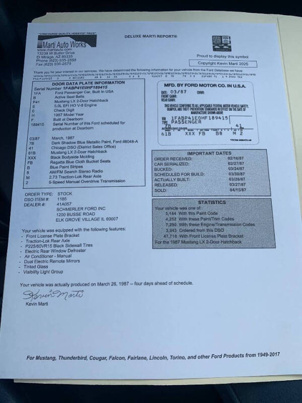 1987 Ford Mustang LX