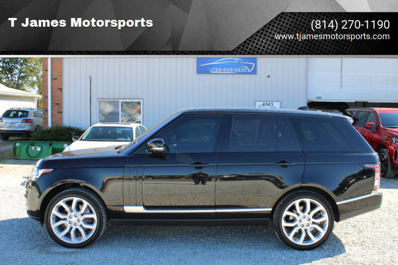 2017 Land Rover Range Rover for sale at T James Motorsports in Gibsonia PA