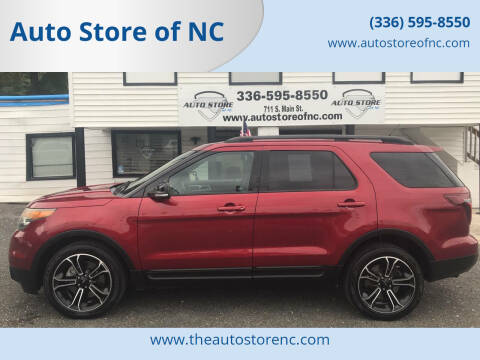 2015 Ford Explorer for sale at Auto Store of NC in Walnut Cove NC