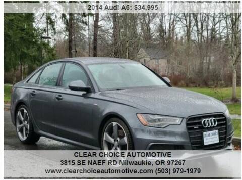 2014 Audi A6 for sale at CLEAR CHOICE AUTOMOTIVE in Milwaukie OR