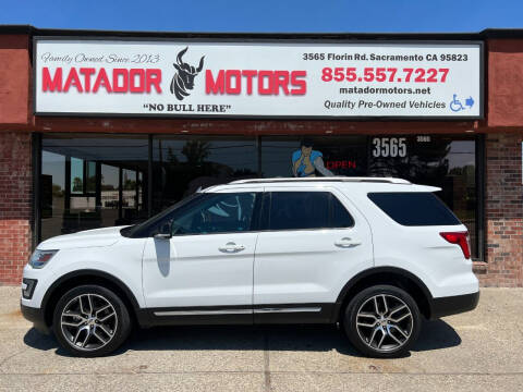 2016 Ford Explorer for sale at Matador Motors in Sacramento CA