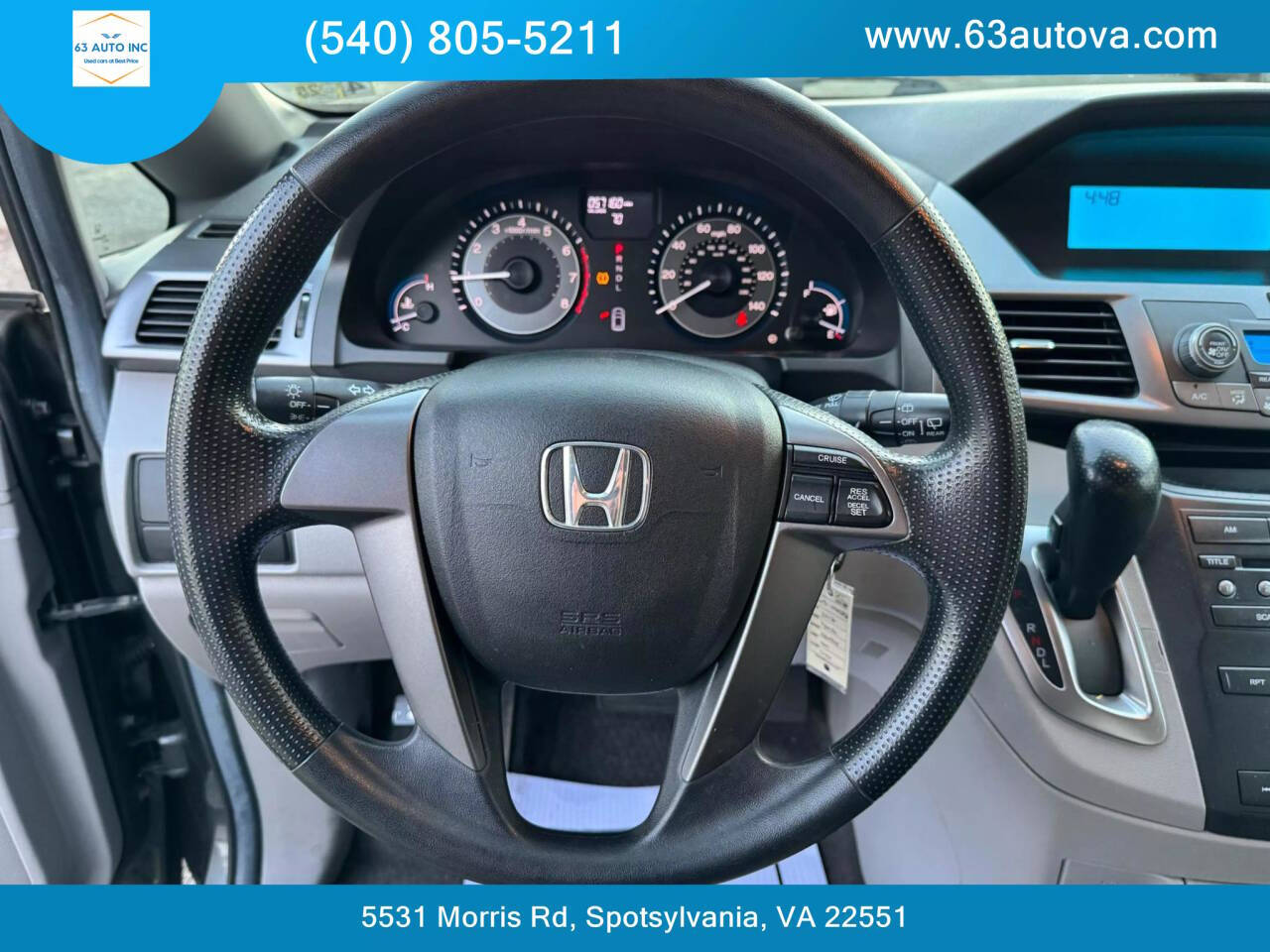 2012 Honda Odyssey for sale at 63 Auto Inc in Spotsylvania, VA