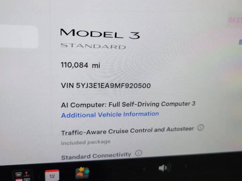 2021 Tesla Model 3 Standard Range Plus