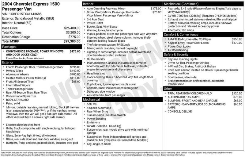2004 Chevrolet Express 1500