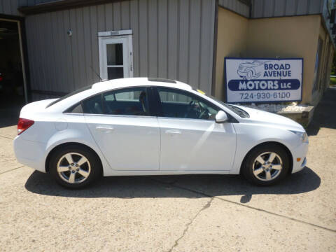 2013 Chevrolet Cruze for sale at Broad Avenue Motors LLC in Belle Vernon PA