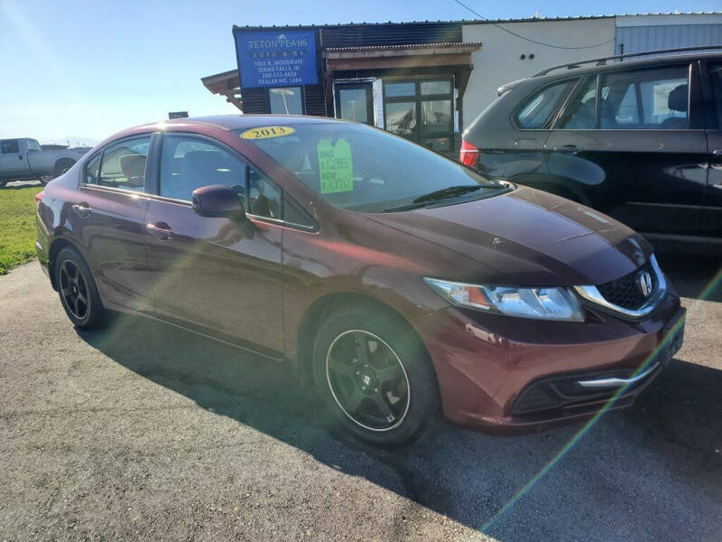 2013 Honda Civic for sale at TETON PEAKS AUTO & RV in Idaho Falls ID