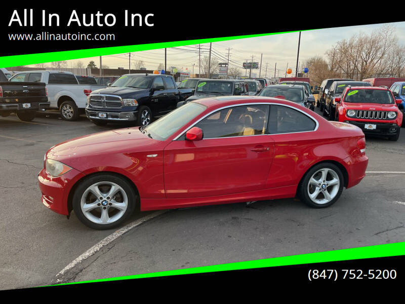 2010 BMW 1 Series for sale at All In Auto Inc in Palatine IL