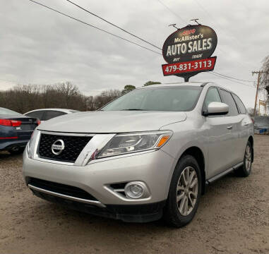 2014 Nissan Pathfinder for sale at McAllister's Auto Sales LLC in Van Buren AR