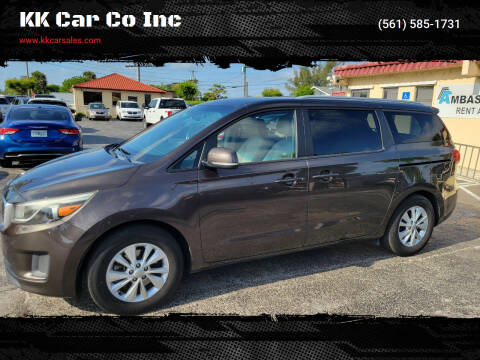 2015 Kia Sedona for sale at KK Car Co Inc in Lake Worth FL