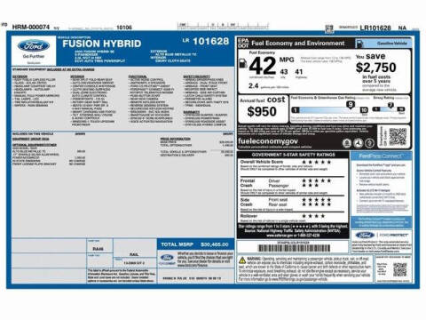 2020 Ford Fusion Hybrid SE
