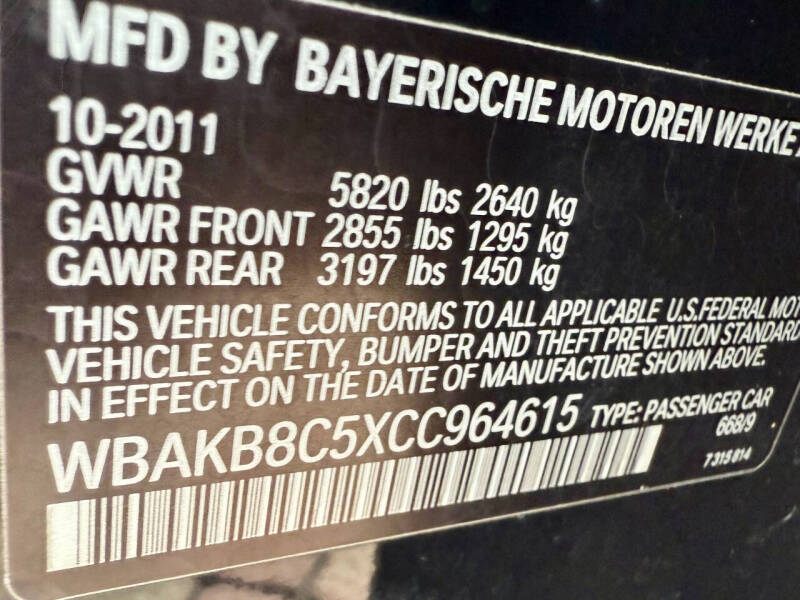 2012 BMW 7 Series 750Li