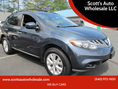 2013 Nissan Murano for sale at Scott's Auto Wholesale LLC in Locust Grove VA