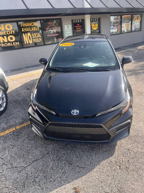 2020 Toyota Corolla for sale at M & J UNITED AUTO SALES in LAUDERDALE LAKES, FL