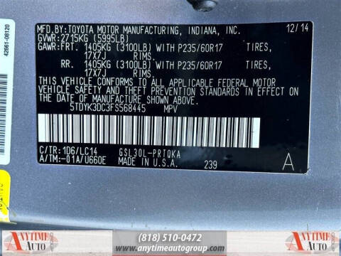 2015 Toyota Sienna XLE 8-Passenger