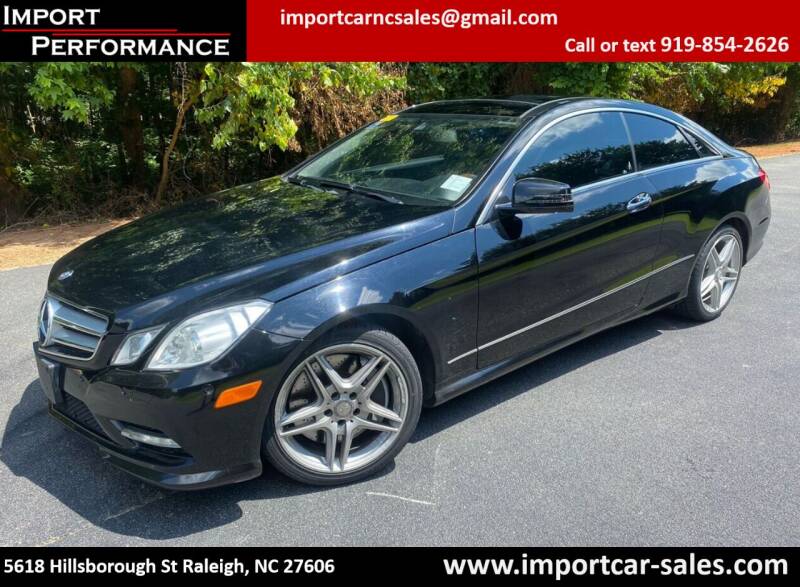 2013 Mercedes-Benz E-Class for sale at Import Performance Sales in Raleigh NC