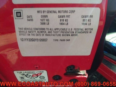 2000 Chevrolet Corvette