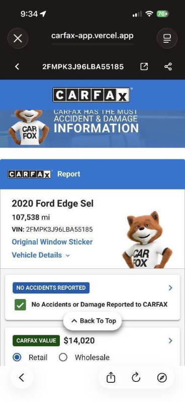 2020 Ford Edge SEL
