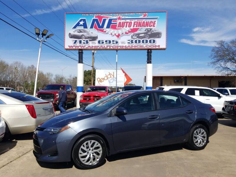 2019 Toyota Corolla for sale at ANF AUTO FINANCE in Houston TX