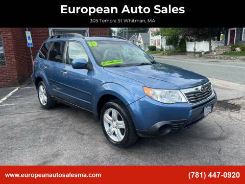 2010 Subaru Forester for sale at European Auto Sales in Whitman MA