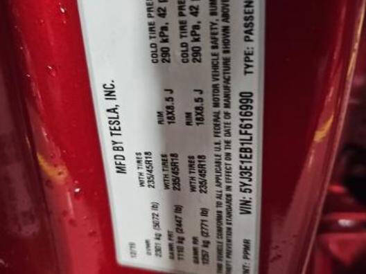 2020 Tesla Model 3 Long Range