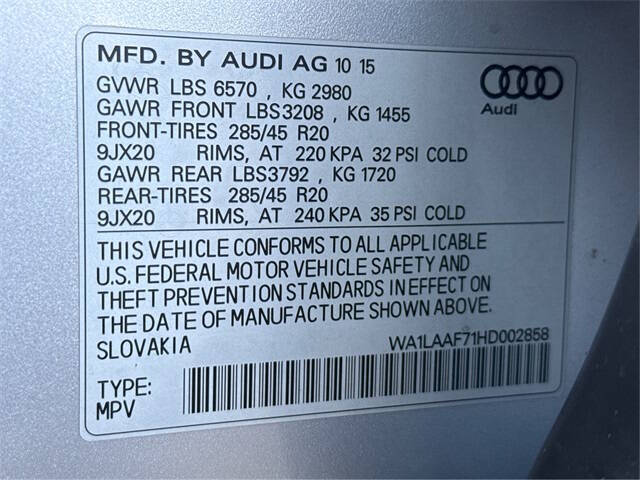 2017 Audi Q7 for sale at Next Step Auto Sales LLC in Kirtland, OH